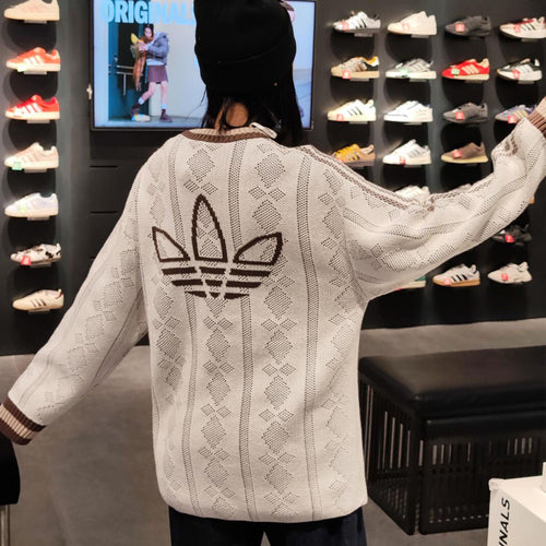 Adidas Originals Knit Sweater – Blanc/Beige