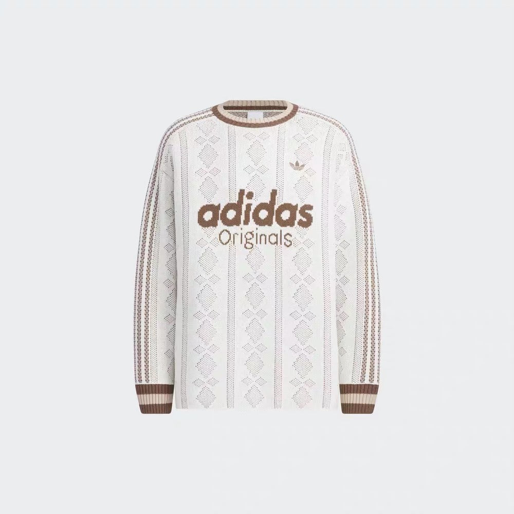 Adidas Originals Knit Sweater – Blanc/Beige